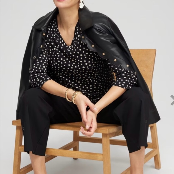 -Chicos Polka Dot V-Neck Women's Top - Picture 8 of 8